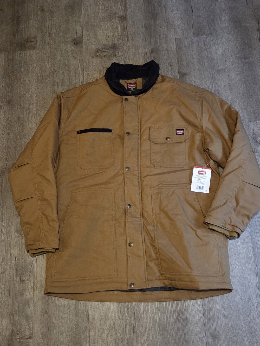 Wrangler Workwear Duck Quilted Lined Shirt Jacket XL Relaxed Fit - Full Zip